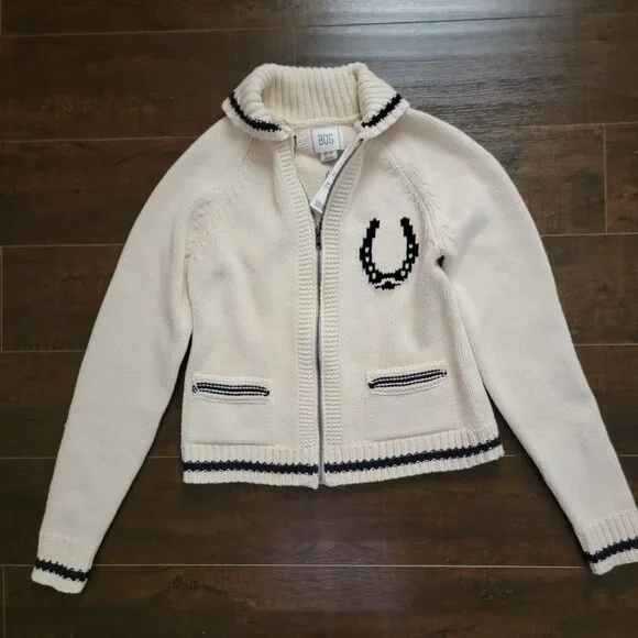 Urban Outfitters BDG Horse Knit Cardigan Women XS Intarsia Country Western Prep - Picture 3 of 7